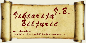 Viktorija Biljurić vizit kartica
